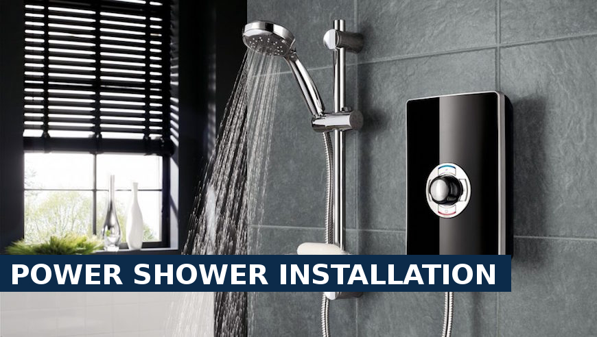 Power shower installation West Drayton